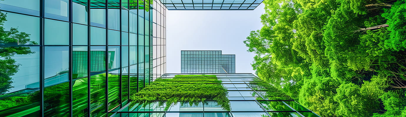 upward view of the exterior of a building