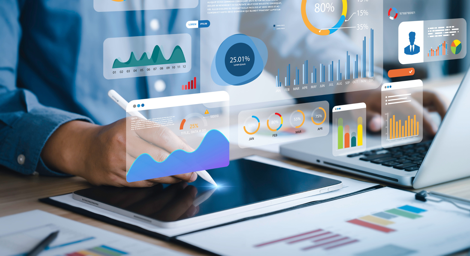 a person working with data