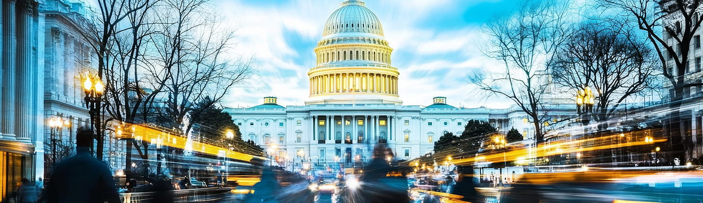 government building at night
